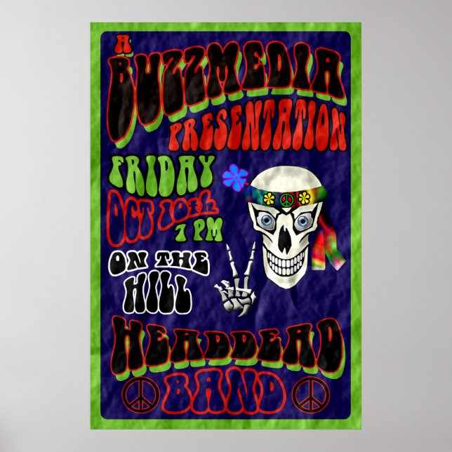 Póster Head Dead Band Concert Poster (Frente)