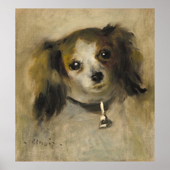 Póster Head of a Dog, 1870 (oil on canvas) (Frente)