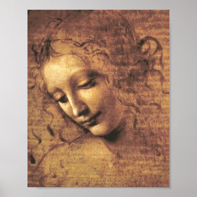 Póster Head of a Woman La Scapigliata Leonardo Da Vinci (Frente)