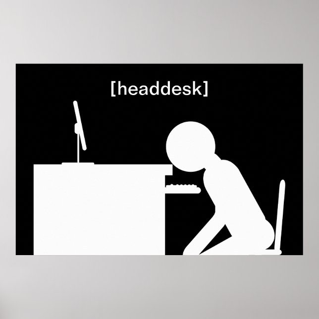 Póster headdesk poster (Frente)