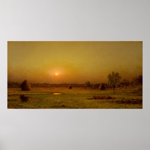 Póster Heade - Atardecer en la Marisma Newburyport