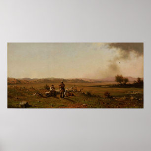 Póster Heade - Cazadores descansando 1863
