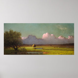 Póster Heade - Luz solar y sombra, marismas de Newbury
