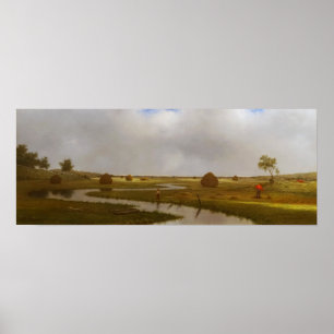 Póster Heade - Marshfield Meadows 1878