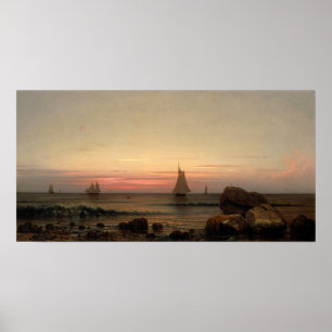 Póster Heade - Navegando Fuera de la Costa 1869