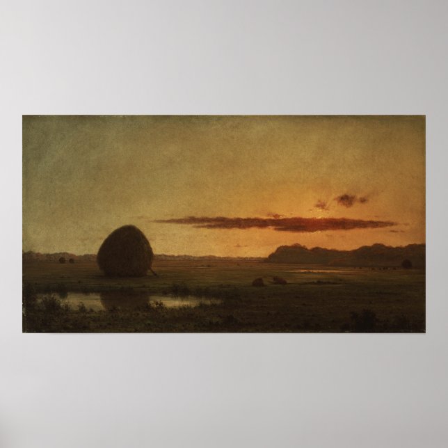 Póster Heade - Sunset Newburyport Meadows (Frente)