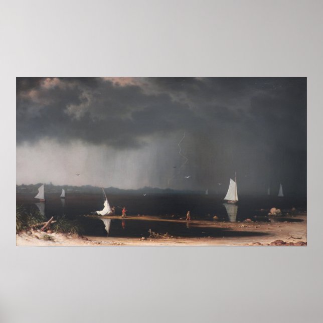 Póster Heade - Thunderstorm On Narragansett Bay (Frente)