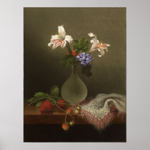 Póster Heade - Una Base De Alilies De Maíz Y Heliotropía