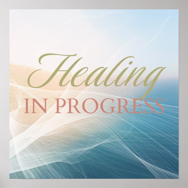 Póster Healing in Progress Poster – Minimalist Inspiratio (Frente)