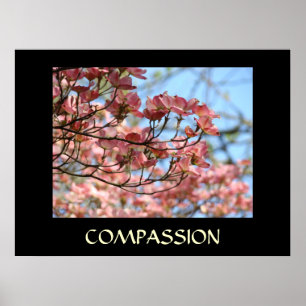 Póster HEALING TOUCH ART gifts COMPASSION Dogwood Flowers
