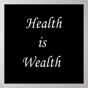 Póster Health is wealth