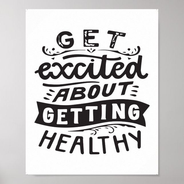 Póster Health Quotes, Gym & Fitness Quotes, Digital Print (Frente)