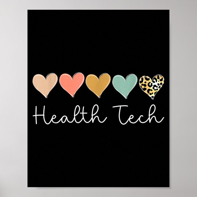 Póster Health Tech Heart, School Clinic Squad Valentine's (Frente)