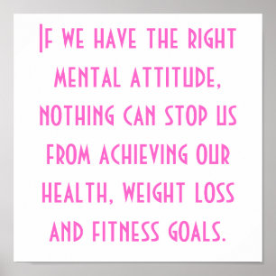 Póster Health, Weight Loss and Fitness Goals