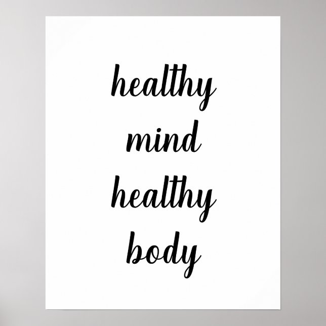 Póster Healthy Mind Healthy Body Poster (Frente)