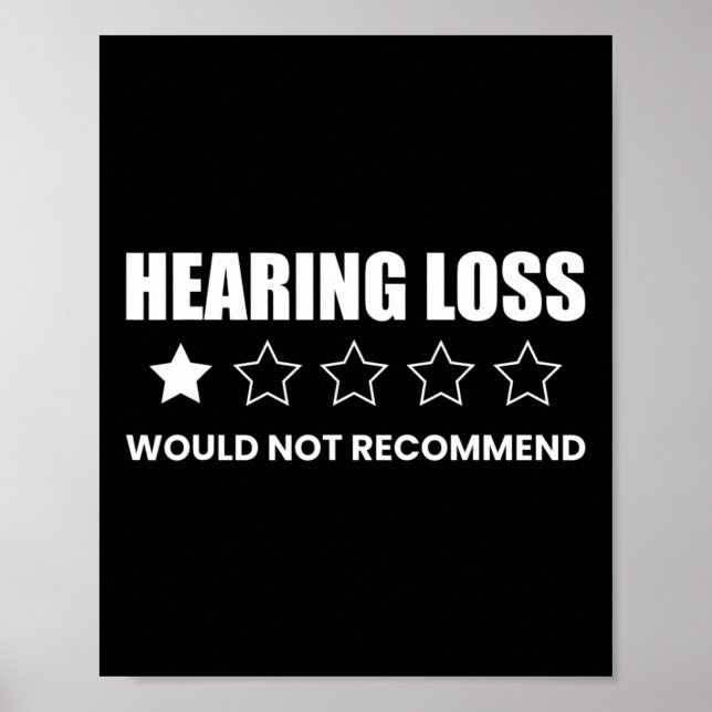 Póster Hearing Loss Would Not Recommend  (Frente)