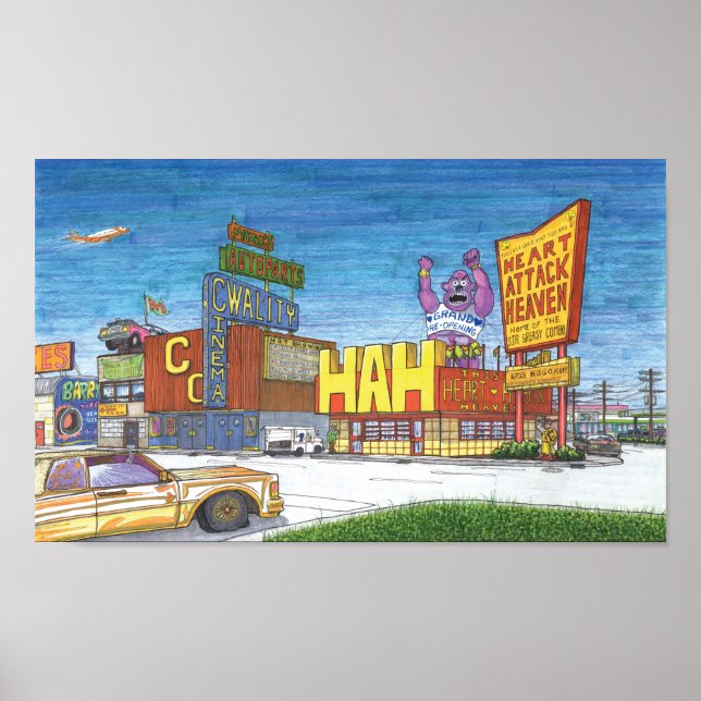 Póster Heart Attack Heaven: Baitline Rd. (Frente)