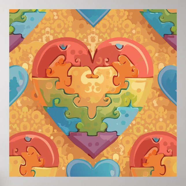 Póster Heart autism (Frente)