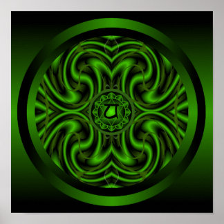 Póster Heart Chakra Mandala