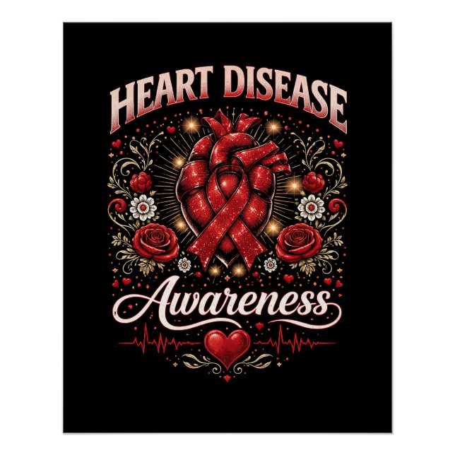 Póster Heart Disease Awareness (Anverso)