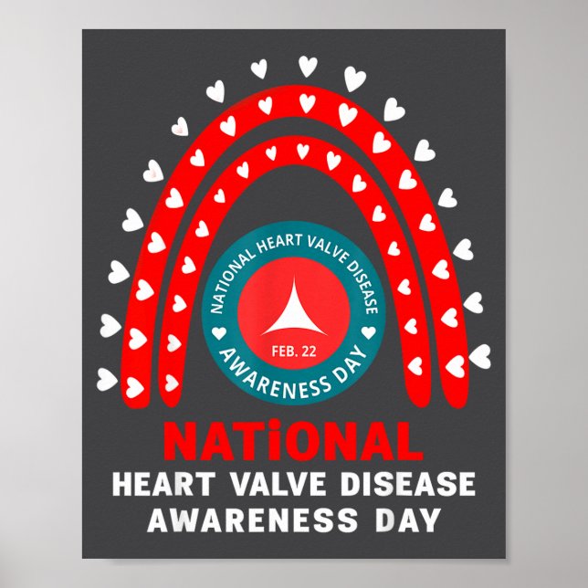 Póster Heart Disease Awareness - Heart Valve Disease Awar (Frente)
