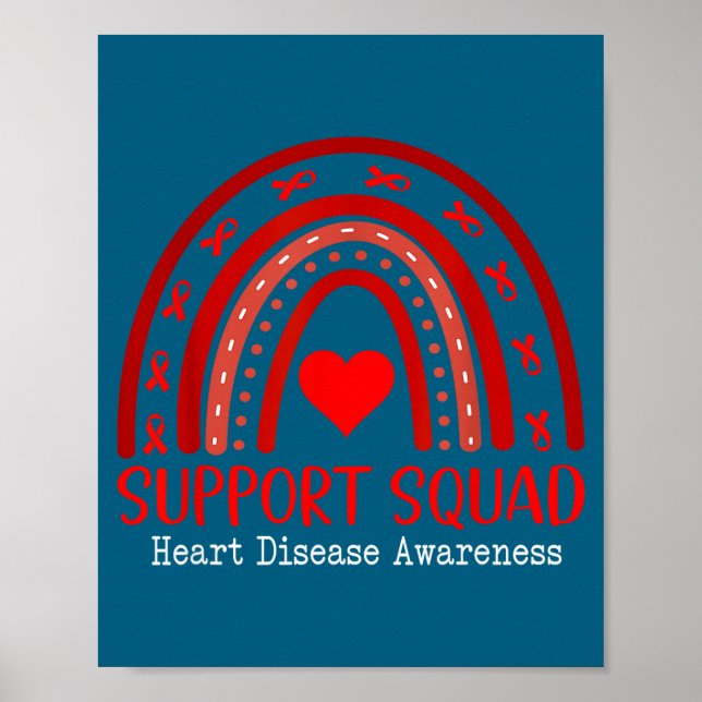 Póster Heart Disease Awareness Month Open Heart Diseases  (Frente)
