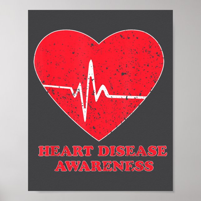 Póster Heart Disease Awareness -national Wear Red Shirt D (Frente)
