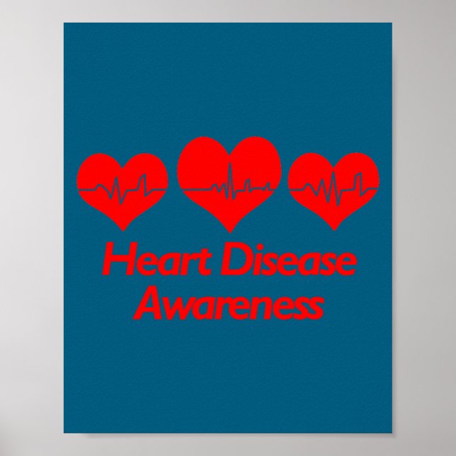 Póster Heart Disease Awareness Shirt - Heart Health  (Frente)