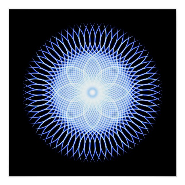 Póster Heart Flower Mandala (Anverso)