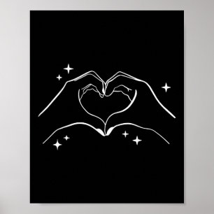 Póster Heart Hands Taylor Chica de nombre Vintage 70s 80s