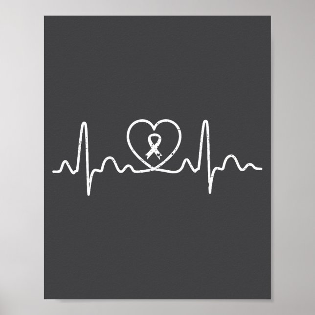 Póster Heart Health Heart Disease Awareness Heartbeat Chd (Frente)