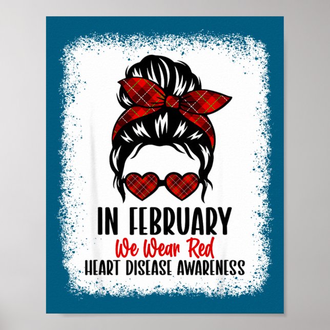 Póster Heart Health Heart Disease Awareness Heartbeat Chd (Frente)