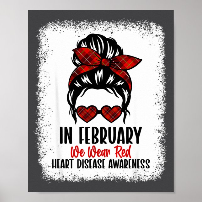 Póster Heart Health Heart Disease Awareness Heartbeat Chd (Frente)