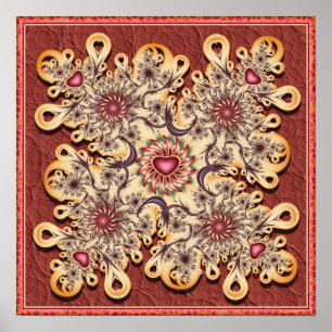 Póster Heart Mandala