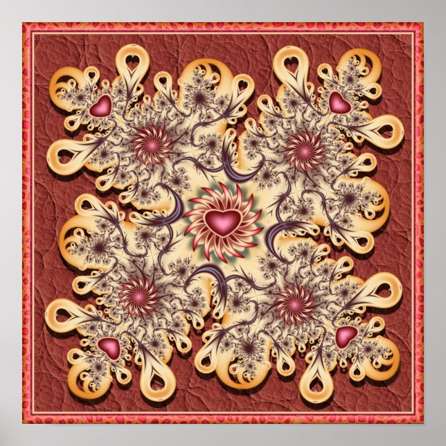 Póster Heart Mandala (Frente)