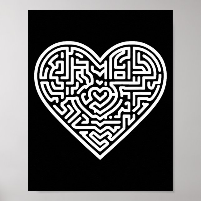 Póster Heart Maze Valentine's  (Frente)