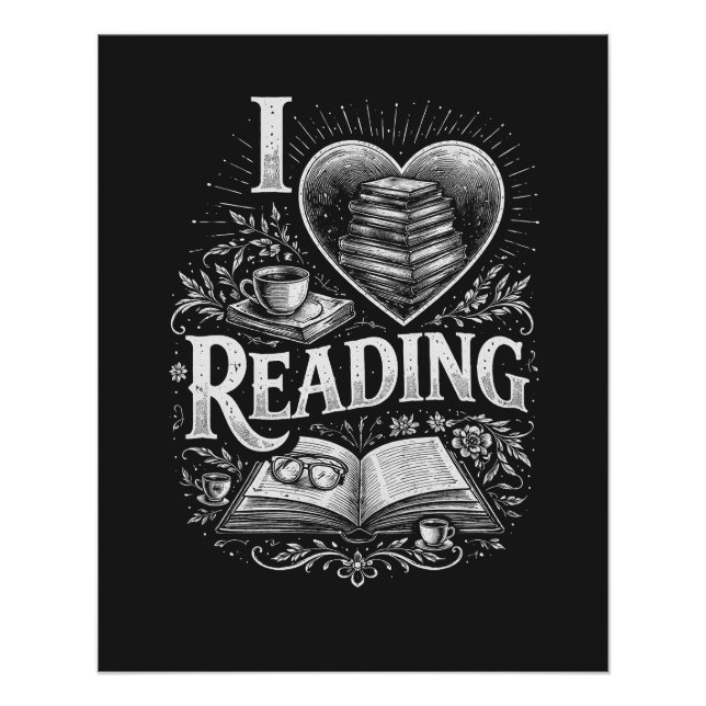 Póster Heart of a Book Lover (Anverso)