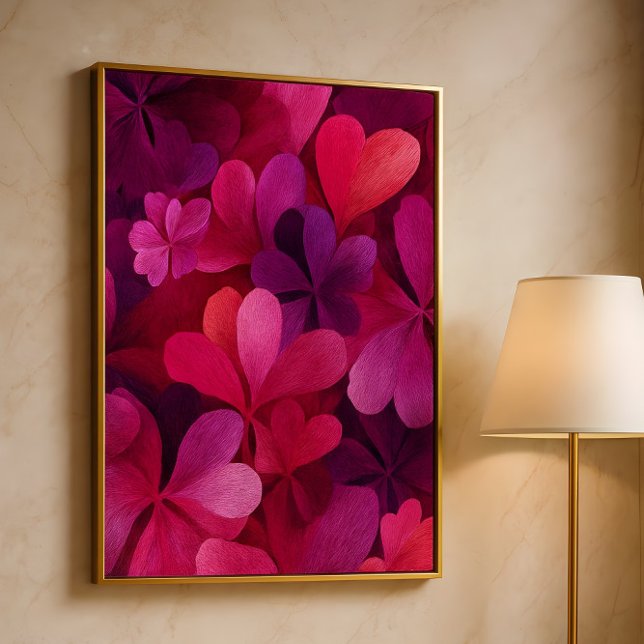 Póster Heart Petal Abstract.Romantic Floral Valentine art (Subido por el creador)