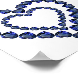 Póster Heart Sapphire Gemstone