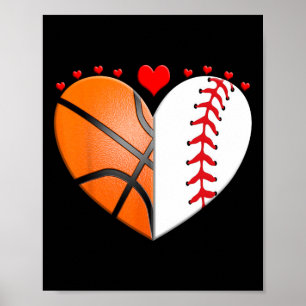 Póster Heart Sketll Vender Día de San Valentín Deportes L