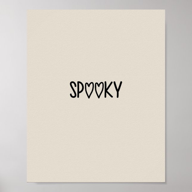 Póster Heart Typography spooky (Frente)