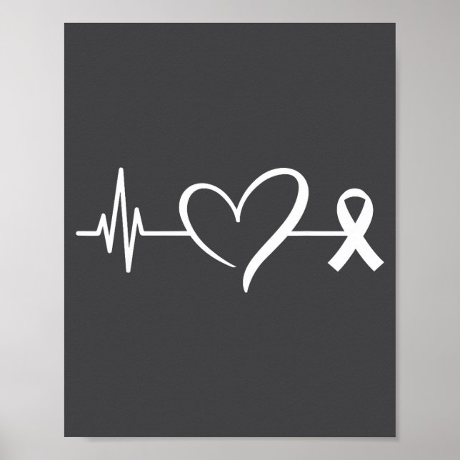 Póster Heart Warrior Heartbeat American Heart Disease Awa (Frente)