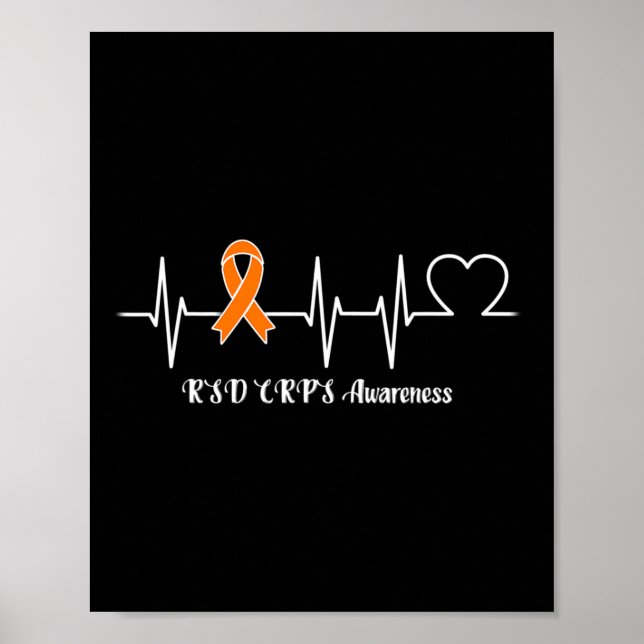 Póster Heartbeat RSD CRPS Warrior (Frente)