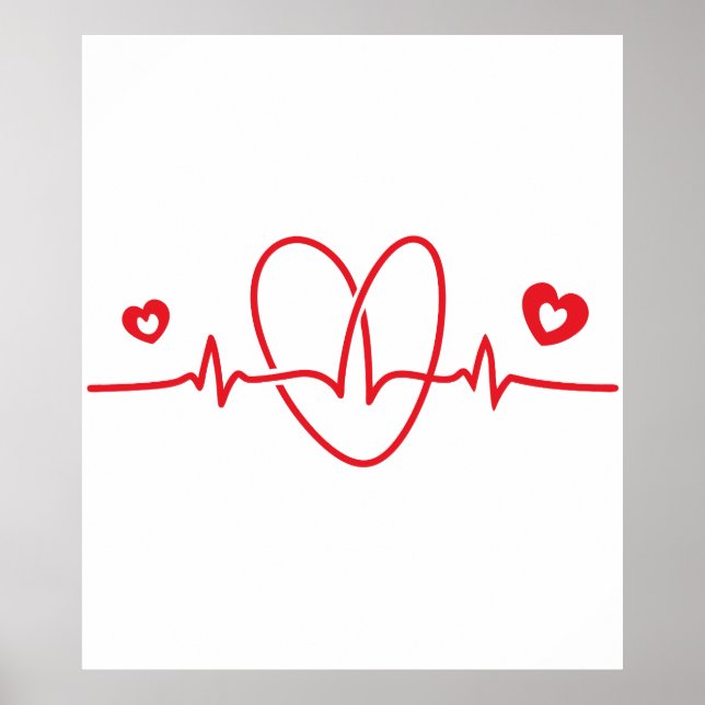 Póster Heartbeat Scribbles (Frente)