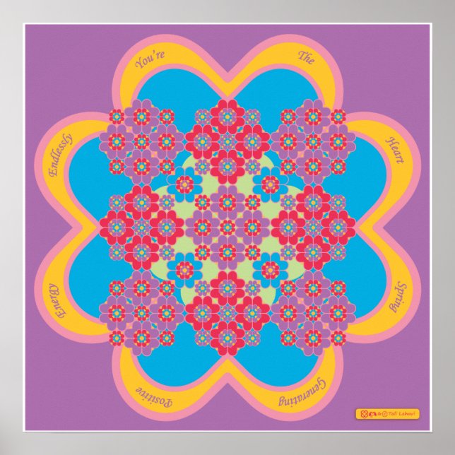 Póster HeartMandala con poema de HeartSpring (Frente)