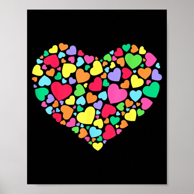 Póster Hearts Kids School Valentines Day Girls Boys  (Frente)