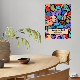 PÓSTER HEARTS NEUROGRAPHIC DIGITAL WATERCOLORS