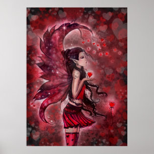 Póster Hearts Valentine's Fairy Version 2 Poster