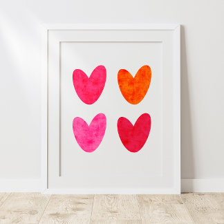 Póster Hearts Wall Art