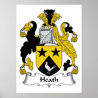Póster Heath Family Crest